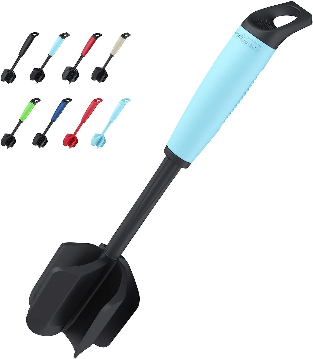 Ourokhome Potato Masher Meat Smasher, Heat Resistant Ground Beef Chopper, Multifunction Kitchen Gadgets for Hamburger Meat, Ground Turkey, Berries, Tomato, Egg Salad and More, Teal