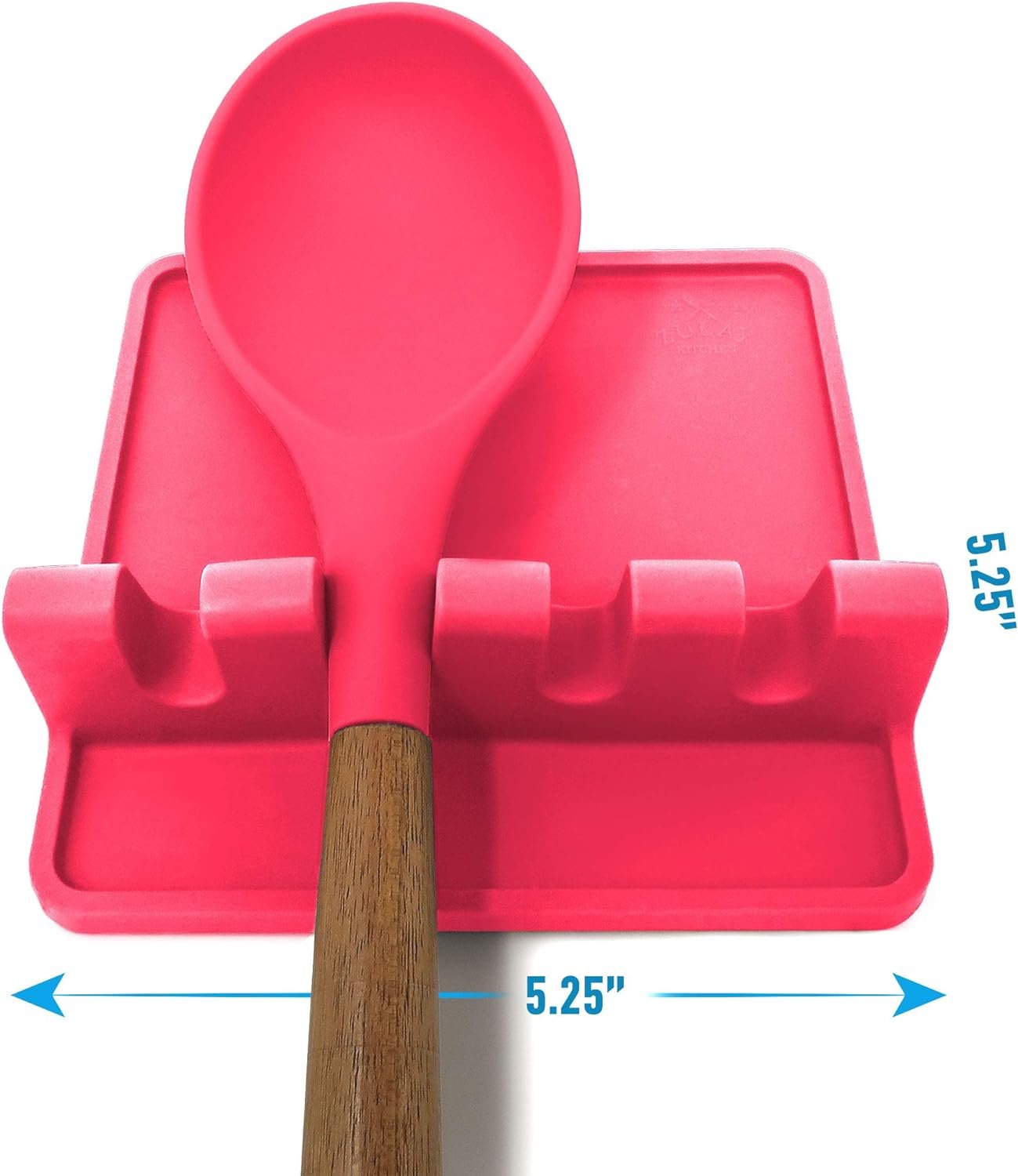 Zulay Kitchen Silicone Utensil Rest - Heat-Resistant Spoon Rest with Drip Pad for Multiple Utensils - Spoon Holder for Stove Top, Kitchen Utensil Holder for Spoons, Ladles, Tongs  More