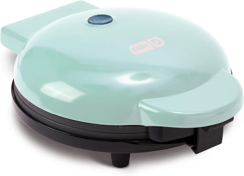 DASH 8” Express Electric Round Griddle for for Pancakes, Cookies, Burgers, Quesadillas, Eggs  other on the go Breakfast, Lunch  Snacks - Aqua